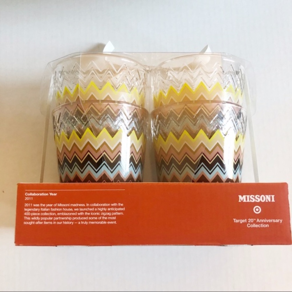 NIB MISSONI for TARGET Chevron Zig Zag Tumblers 20th Anniversary Set - Picture 11 of 15